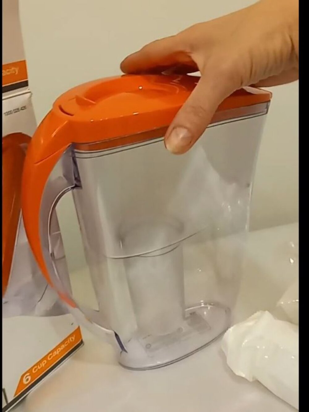 Water Filter Pitcher Large 6-cup with two NEW Filters Versitile Boho Party NWT